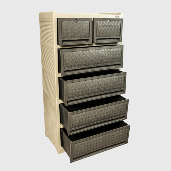 Premium Rattan Drawers - 5 Layers